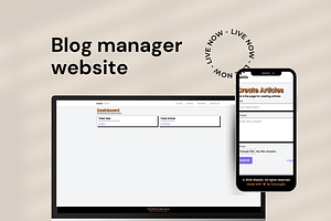 Blog manager website, an App Template by estasbien