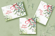 Mistletoe Watercolor Clipart., a Decorative Illustration by VetaDesign (Thumbnail 7 of 12)