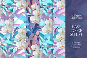 Summer Orchid Flower Patterns