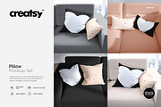 Pillow Mockup Set, a Household Mockup by creatsy2 (Thumbnail 1 of 6)