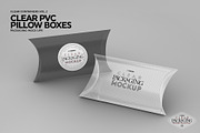 Clear Pillow Boxes Packaging Mockup, a Packaging Mockup by INCDesign (Thumbnail 4 of 7)