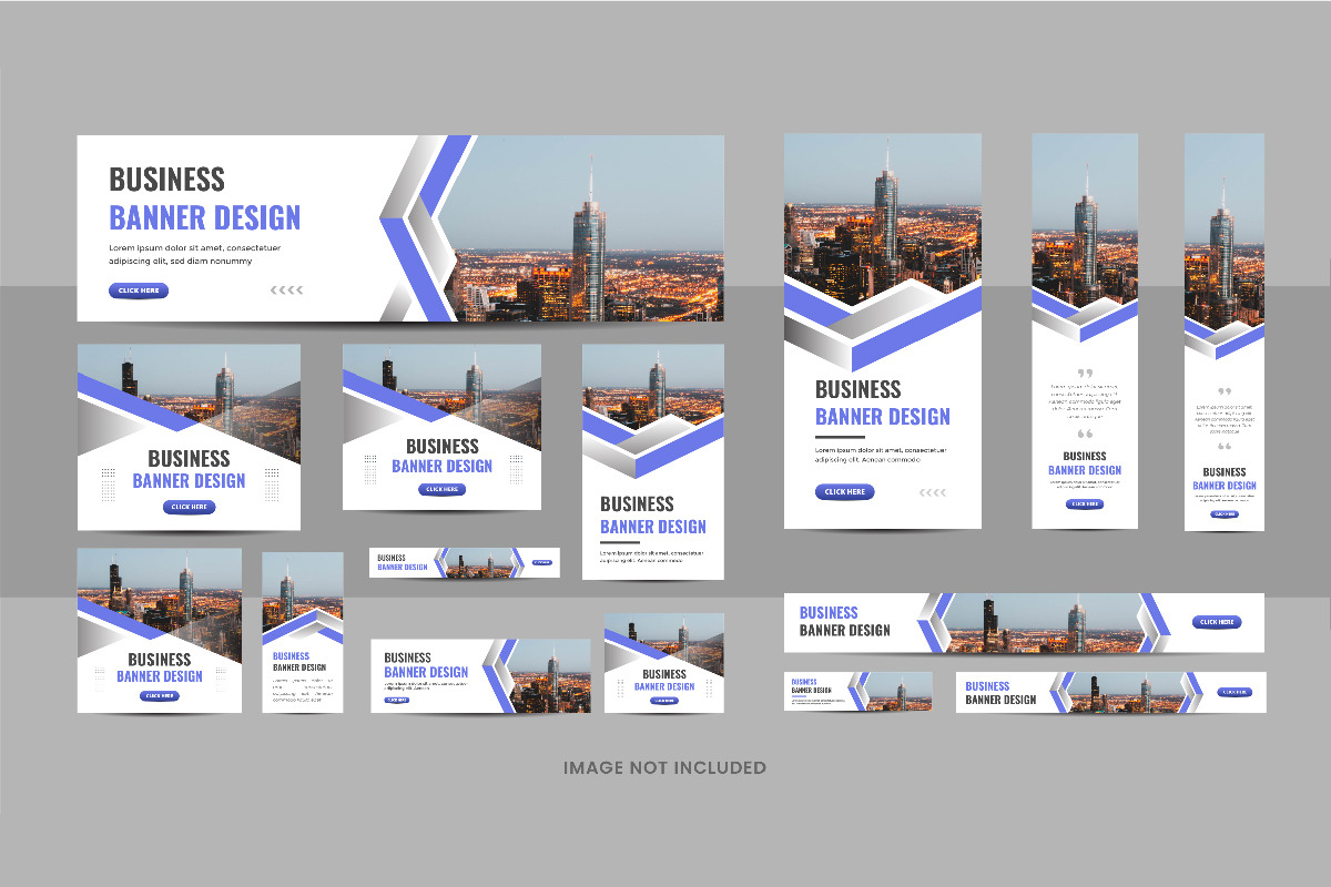 Corporate web banner template bundle, a Marketing Template by Pavel_design