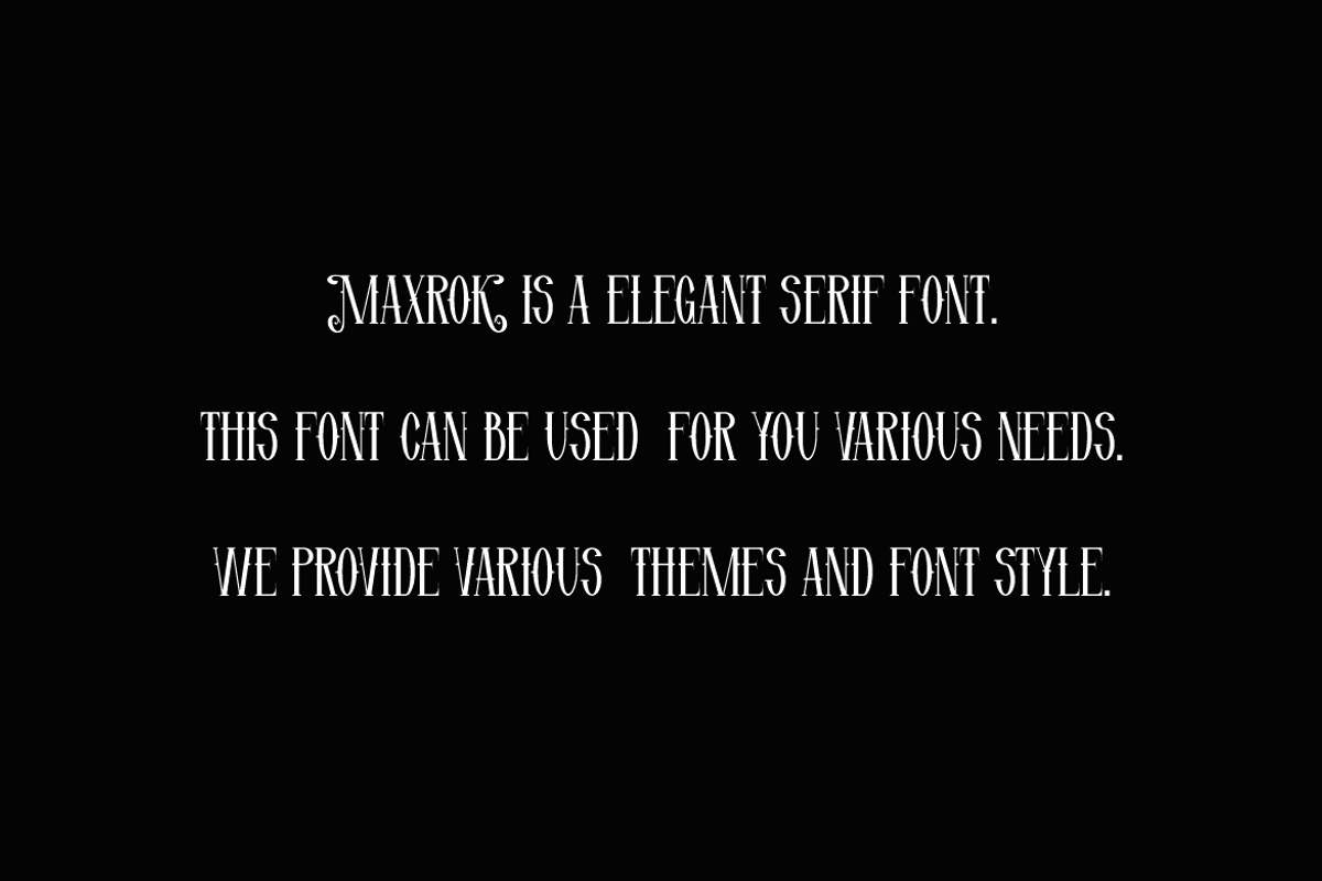 Maxrok - Elegant Serif Font, a Serif Font by Iqsiart Studio (Photo 5 of 8)