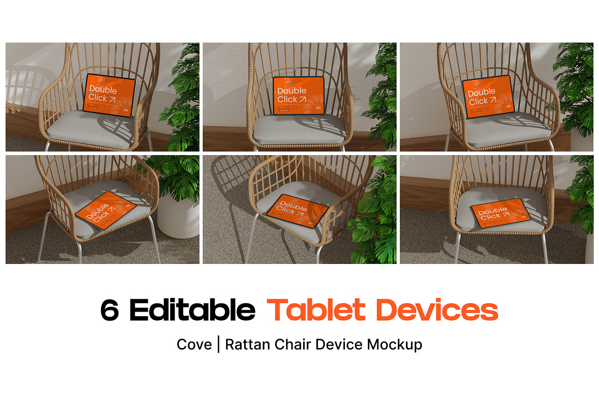 Cove - Rattan Chair Device Mockup, a Device Mockup by orenjidesign (Photo 5 of 10)