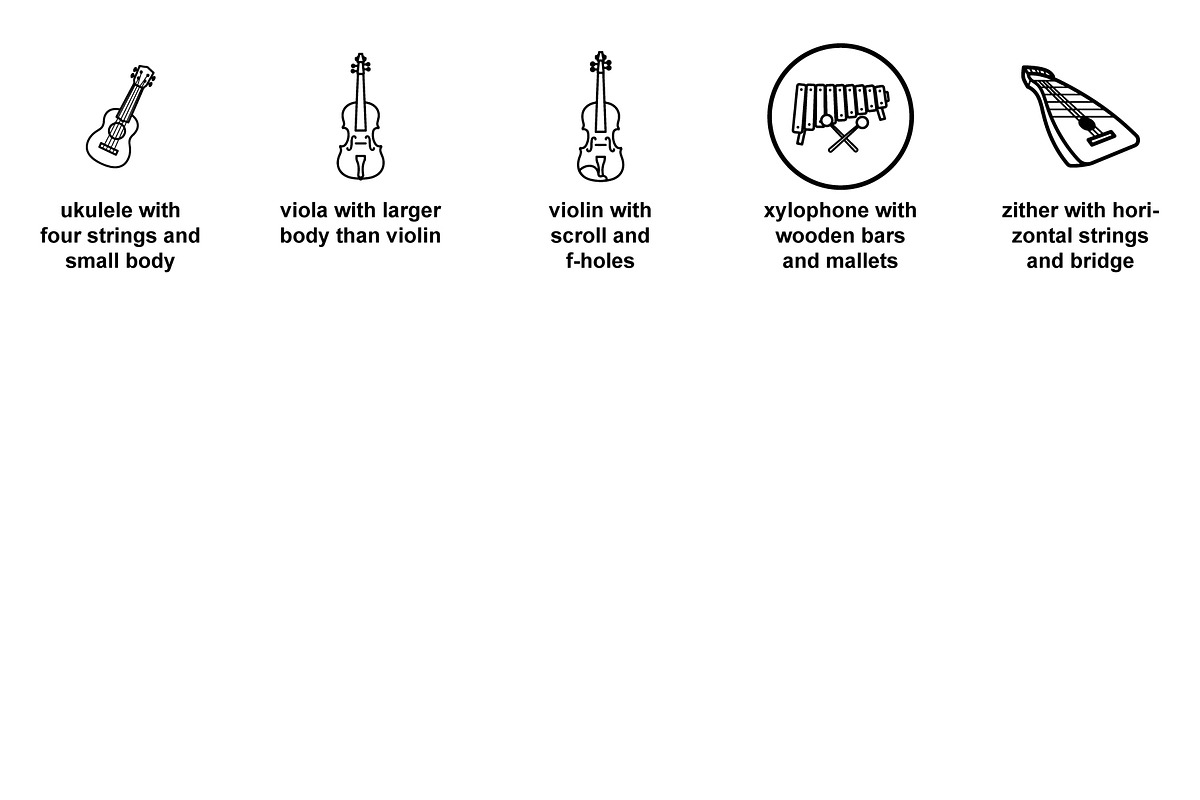 folk musical instruments Icon Set, an Outline Icon by Nurlan's shop (Photo 6 of 6)