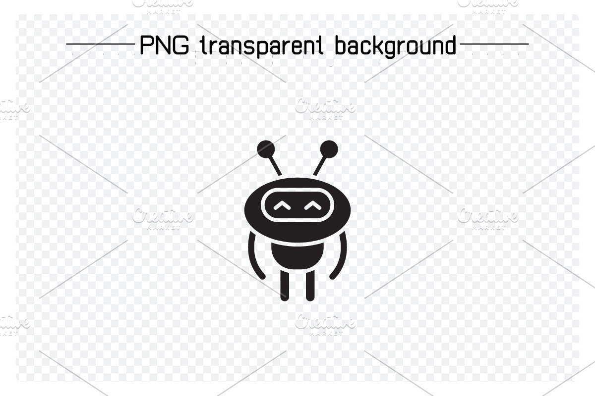 Cute Robot Icons, a Solid Icon by Designfour (Photo 6 of 7)