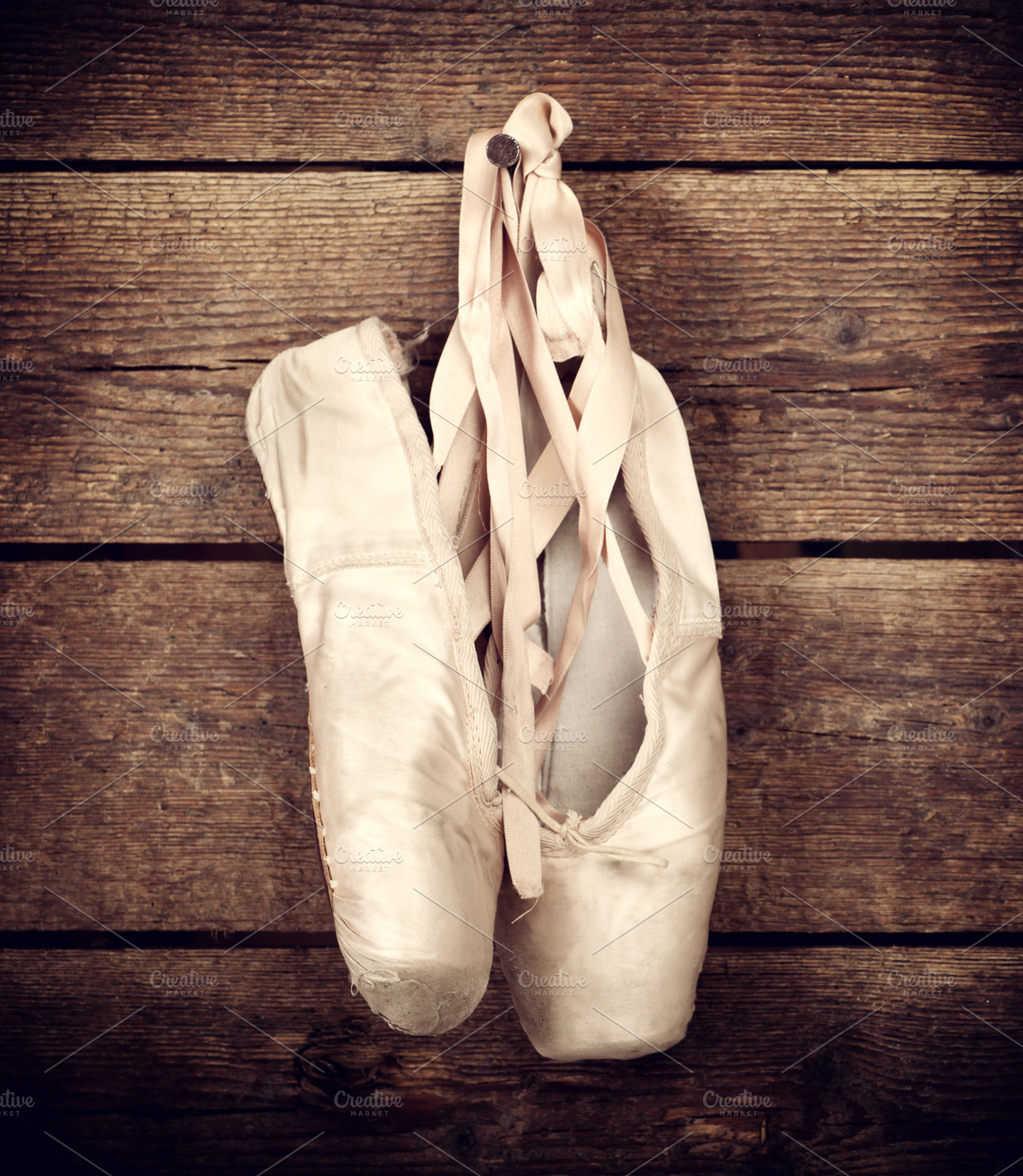 Used ballet shoes hanging containing dance, shoes, and hanging, a Sports & Recreation Photo by Antonio Gravante Market