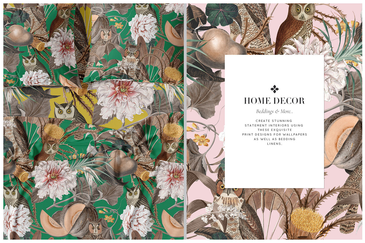 Autumn Owl Botanical Pattern & Motif, a Pattern Graphic by Pink Linen (Photo 11 of 12)