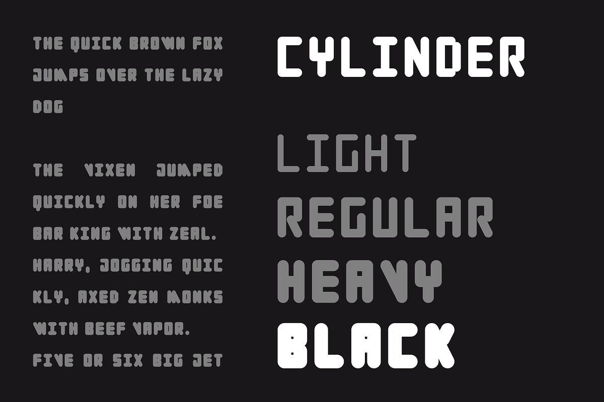 Cylinder Black - FREE Font preview 2