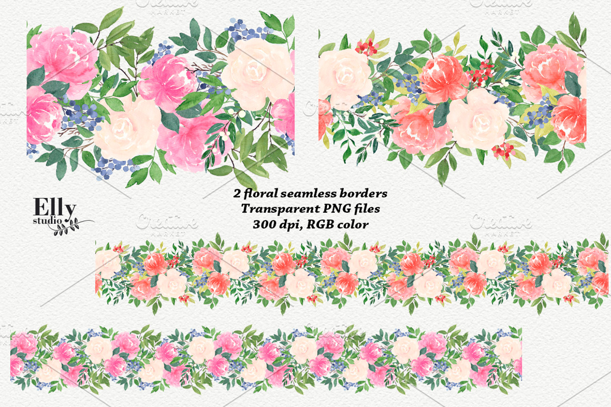 Watercolor flower Clip Art, an Illustration by Elly Studio (Photo 9 of 13)