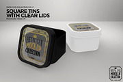 Square Tins with Clear Lid Mockup, a Product Mockup by INCDesign (Thumbnail 4 of 7)