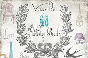 Vintage Paris- French Brush Set, a Brush Add-On by Le Paper Cafe (Thumbnail 5 of 5)