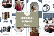 Hair Salon Canva Template Bundle, a Social Media Template by Branding by Kellsey (Thumbnail 1 of 6)