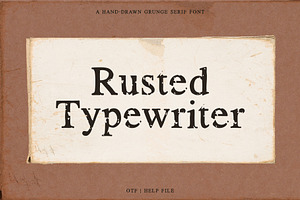 Rusted Typewriter Font