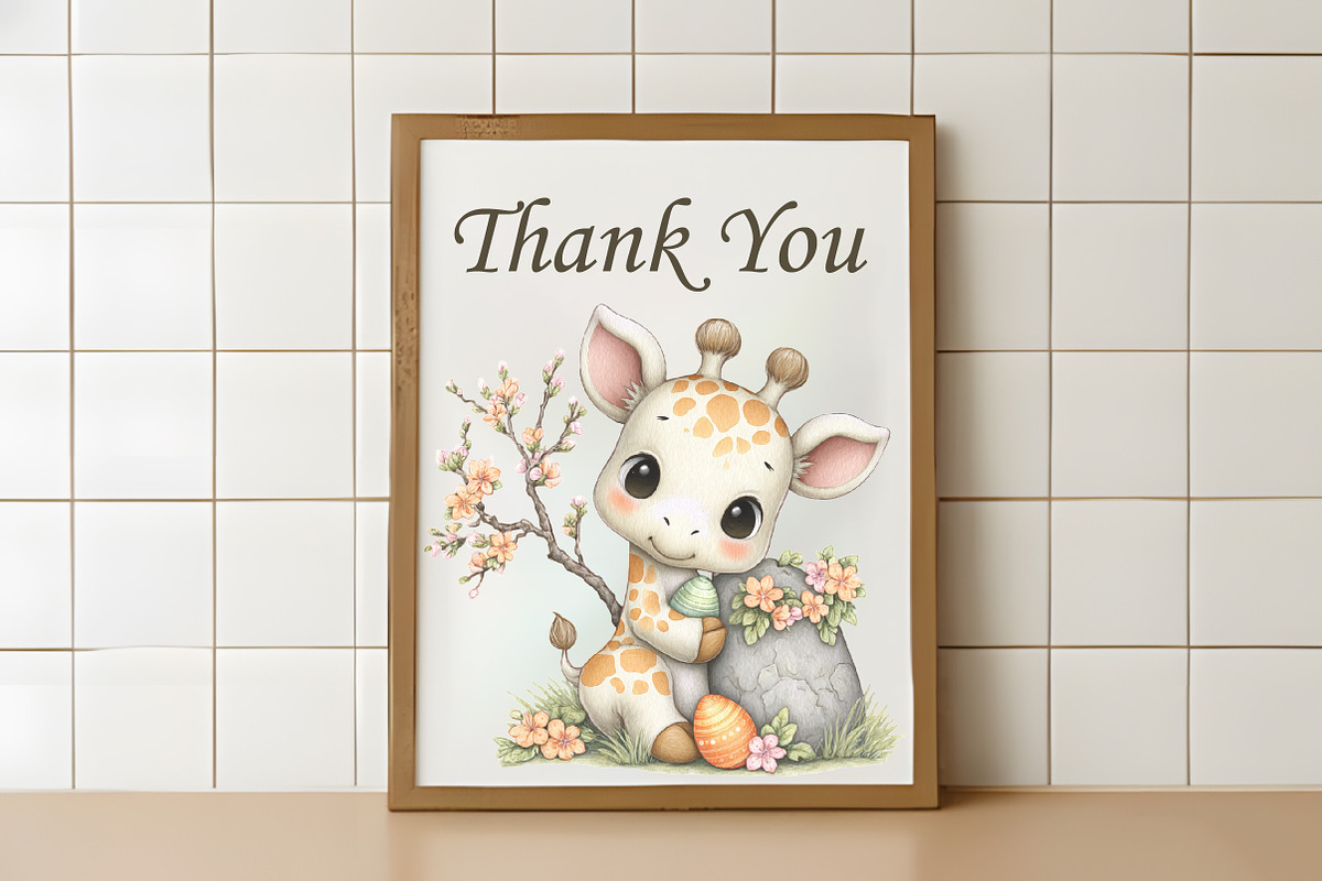 Boho Easter Floral Animals Clipart, an Animal Illustration by RobertsArt (Photo 5 of 6)