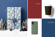 Christmas Abstract Patterns - part 1, a Pattern Graphic by Ninterints (Thumbnail 5 of 19)