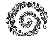 50 Elegant Floral Leaf Spiral Frame, a Decorative Illustration by Amazin_art (Thumbnail 39 of 39)