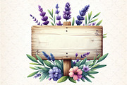 Lavender Wooden Name Plate Clipart, an Illustration by DreamCafeArt (Thumbnail 3 of 5)