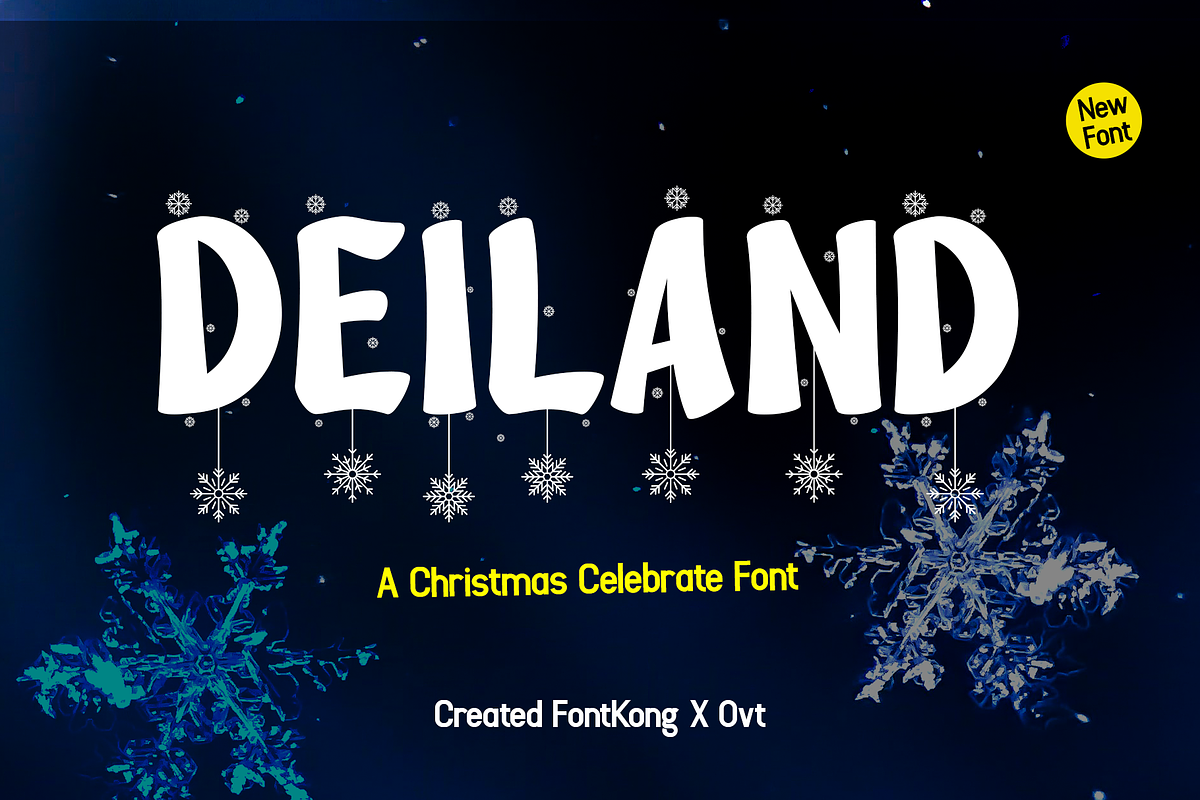 Deiland - A Christmas Celebrate Font, a Sans Serif Font by overlaytemplates (Photo 1 of 5)