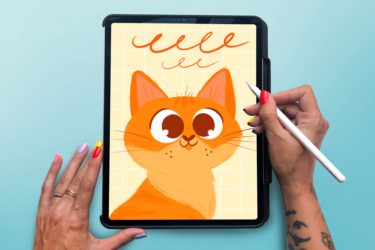 Procreate texture brush, a Brush Add-On by PoPshop (Photo 5 of 5)