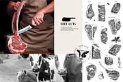 Ultimate meat set. Meat market, a Food Illustration by handsketched (Thumbnail 3 of 17)