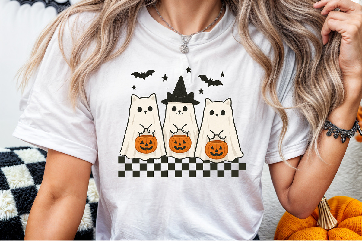 Ghost Spooky Cat Pumpkin Halloween P, an Illustration by Sublimation Artist (Photo 8 of 9)