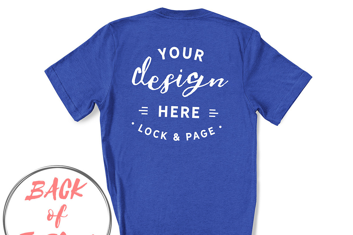 Back Of T-Shirt BC3001 Mockup Bundle, a Shirt Mockup by lock and page (Photo 48 of 88)