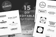 15 DIY Logo Template for Beginners, a Branding & Logo Template by Paperly Studio (Thumbnail 1 of 4)