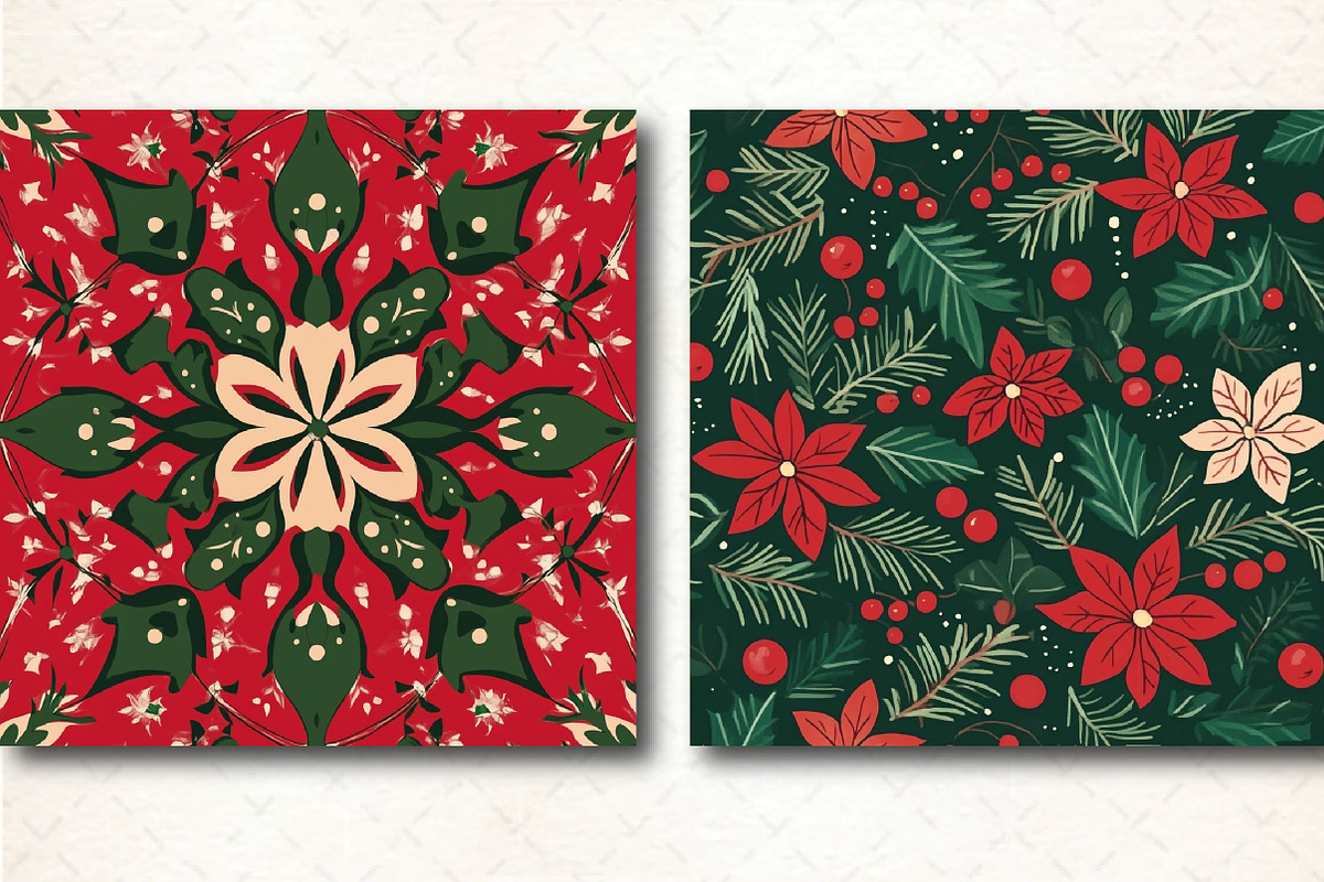 Red Green Christmas Patterns, a Pattern Graphic by DreamCafeArt (Photo 5 of 6)