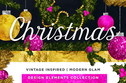 Hand Drawn Christmas: Vintage + Glam