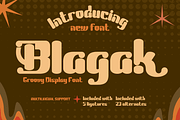 Blagak | Groovy Retro Font, a Font by twinstd (Thumbnail 1 of 12)