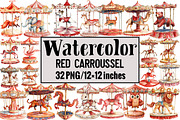 Red Carroussel, an Illustration by Design Market (Thumbnail 1 of 3)