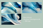 Blue Wave Abstract Backgrounds, a Decorative Illustration by StockVerse Creative (Thumbnail 1 of 4)
