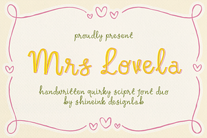 Mrs Lovela – Handwritten Font Duo, a Handwritten Font by shineink.designlab