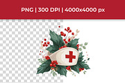 Christmas Medical Clipart Bundle, a Healthcare Illustration by InkyQueenArt (Thumbnail 2 of 6)