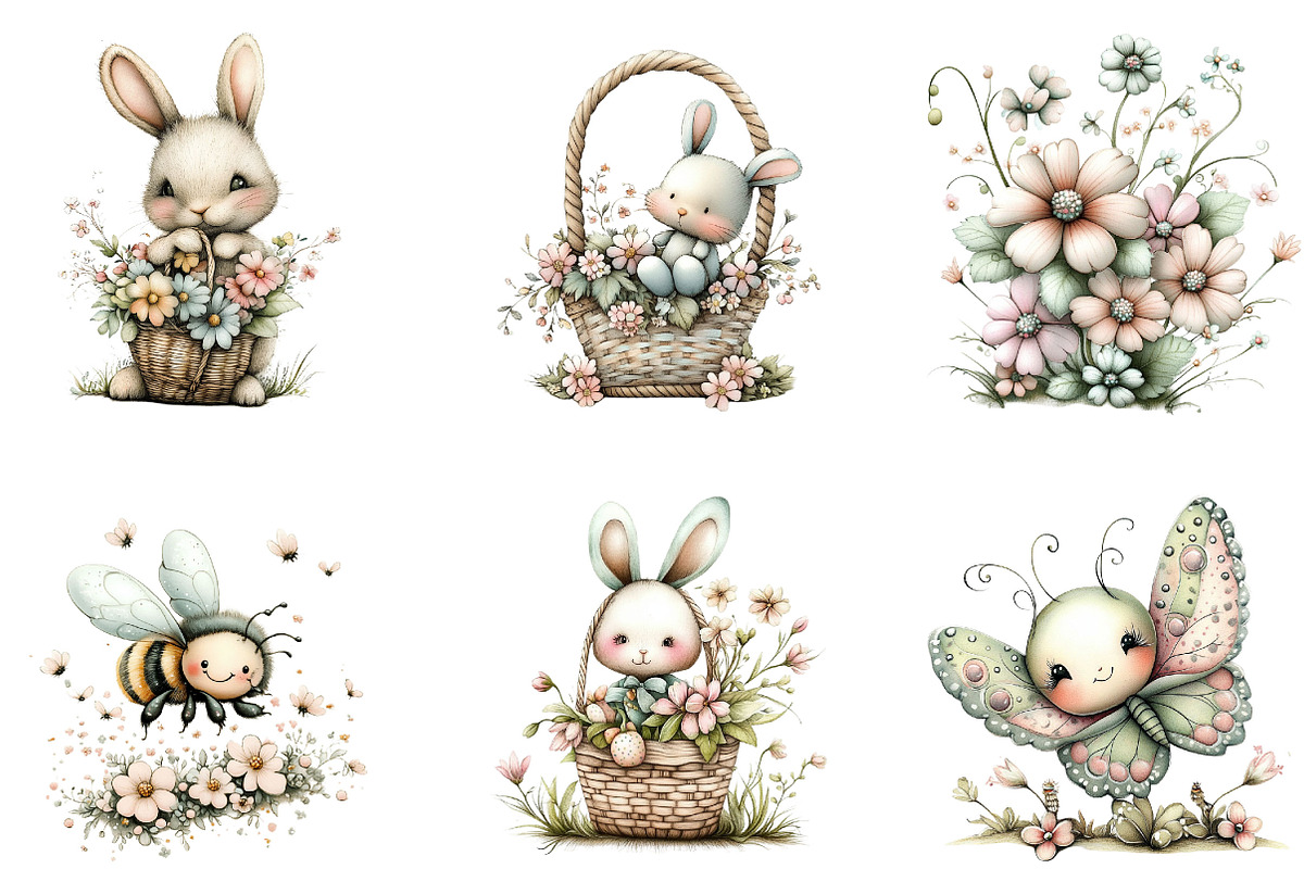Whimsical Spring Clipart, an Illustration by Designking (Photo 2 of 5)