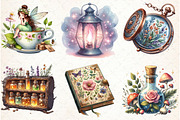 Fairy Apothecary Watercolor Clipart, an Illustration by Libby Wishes (Thumbnail 7 of 7)