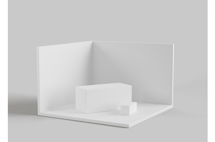 Isometric booth stand for trade show, an Architecture 3D Model by Marozhkastudio
