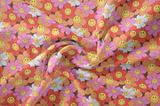 Smiley Flowers Retro Patterns, a Pattern Graphic by Tiger and Flower (Thumbnail 15 of 20)