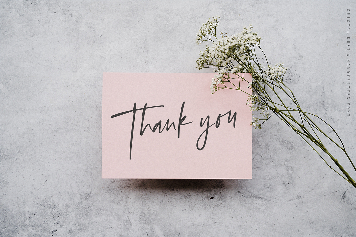 Crystal Dust - Handwritten Font, a Script Font by Megi Satyo Widodo (Photo 18 of 18)