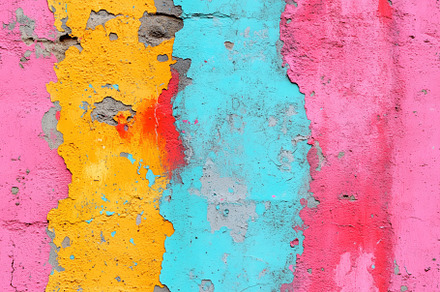 Seamless worn paint concrete vibrant, textured wall featuring bold colors inclu, a Texture Graphic by Textures & Backgrounds
