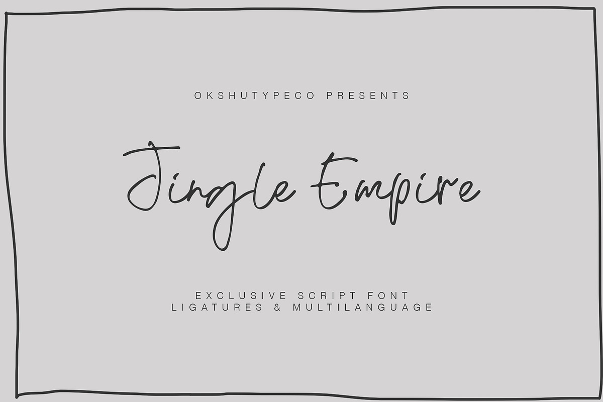 Jingle Empire, a Handwritten Font by Alexander Tiunov (Photo 1 of 8)