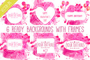 Romantic watercolor backgrounds, a Texture Graphic by Anna's Creative Store (Thumbnail 2 of 4)
