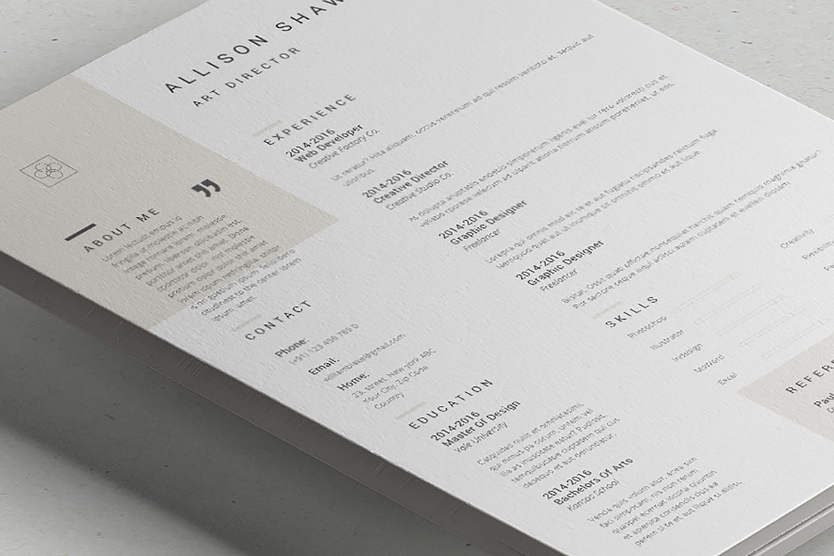 Theta Resume Template, a Resume Template by Nina Shaw (Photo 8 of 10)