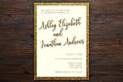 Golden Framed Wedding Invite Pack, a Stationery Template by BF Studios (Thumbnail 2 of 4)
