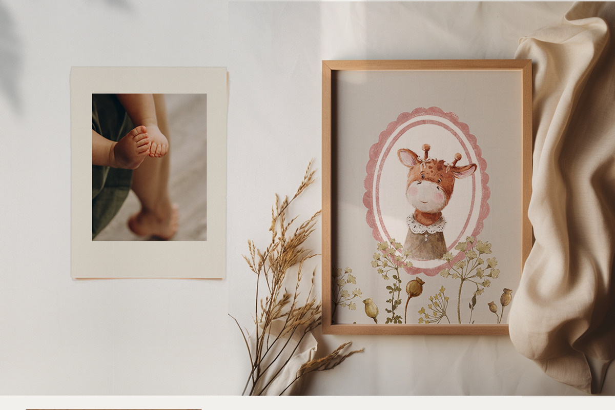 Animals portraits Baby posters, an Animal Illustration by 60secondsArt (Photo 4 of 14)