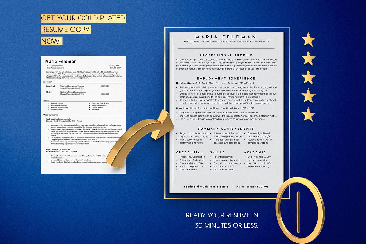 Registered Nurse CV Word, Pages, Doc, a Resume Template by Career Canvas (Photo 9 of 11)