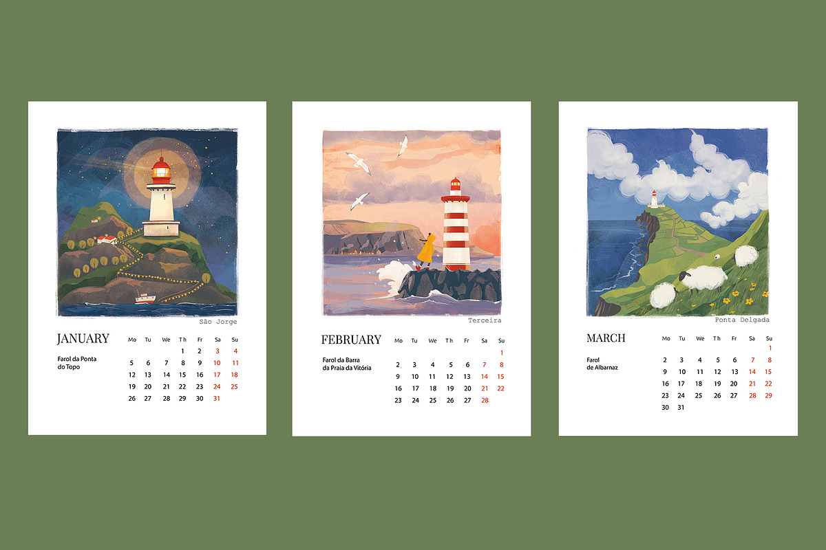 Calendar 2026 Portuguese Islands, an Object Illustration by Dashnpro (Photo 3 of 6)