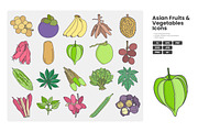 Asian Fruits Vegetables Icon Pack, a Duotone Icon by erifqizeicon (Thumbnail 1 of 2)