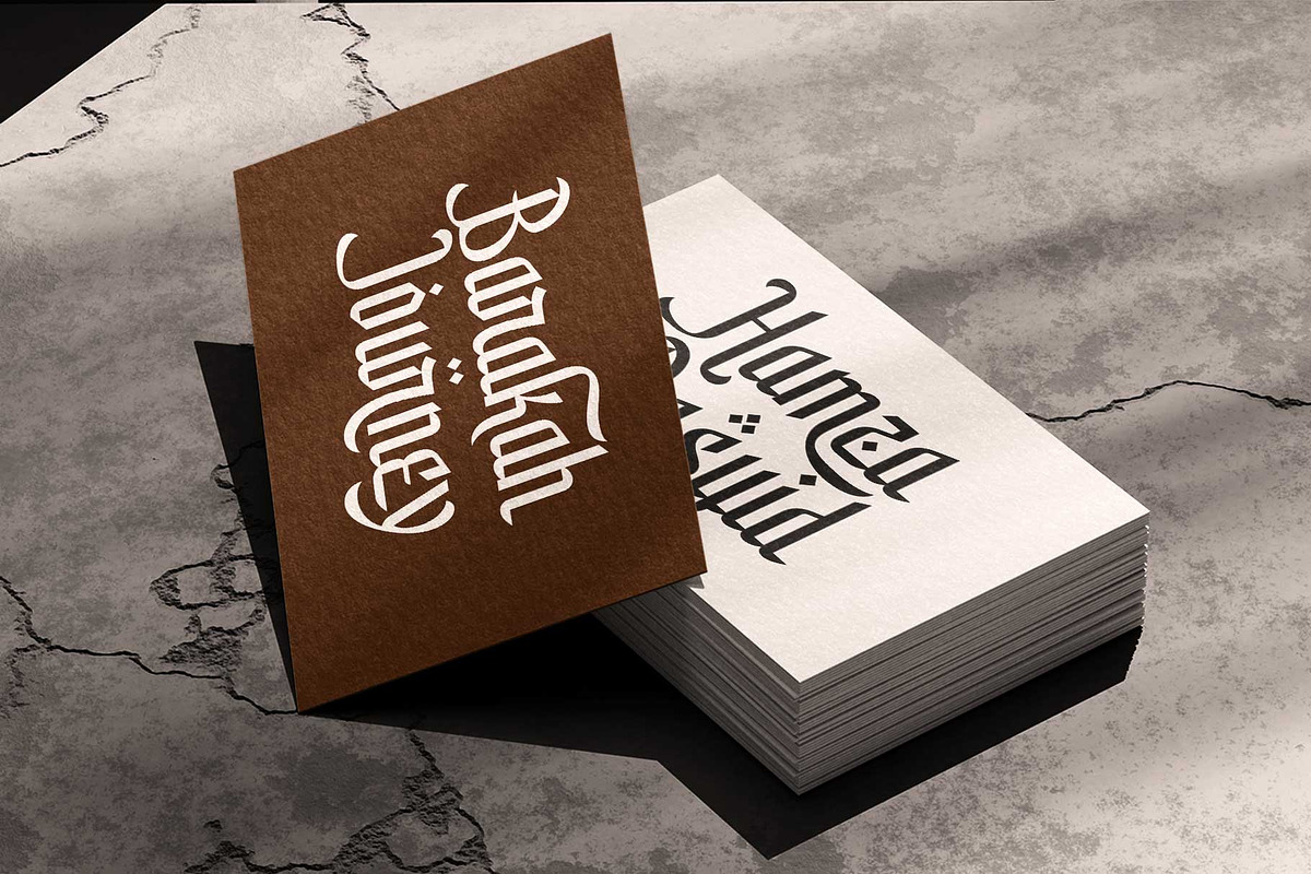 Shamirah - Arabic Style, a Script Font by Arterfak Project (Photo 9 of 12)